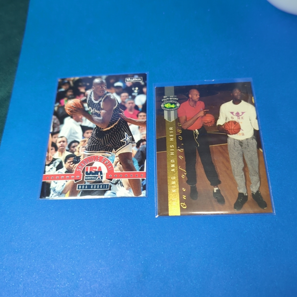 1992 Classic Draft Picks The King & His Heir #LP14 Two Card Lot O'Neal NBA Rooki